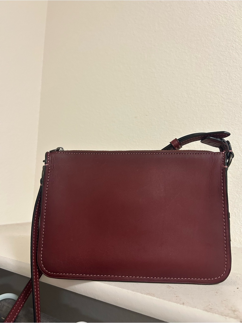 Coach Burgundy Leather Crossbody Bag